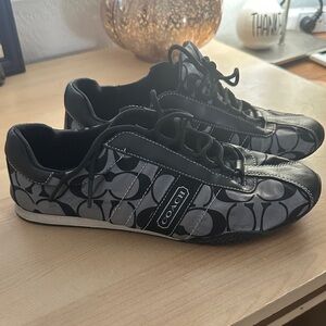 Coach Kirby Sateen Monogram Black and Gray Sneakers
